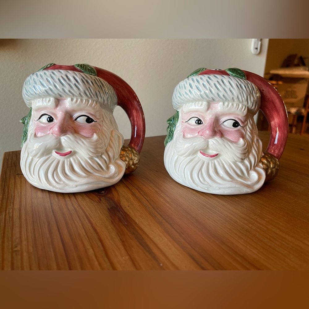 Fitz & Floyd Santa Candle Holders